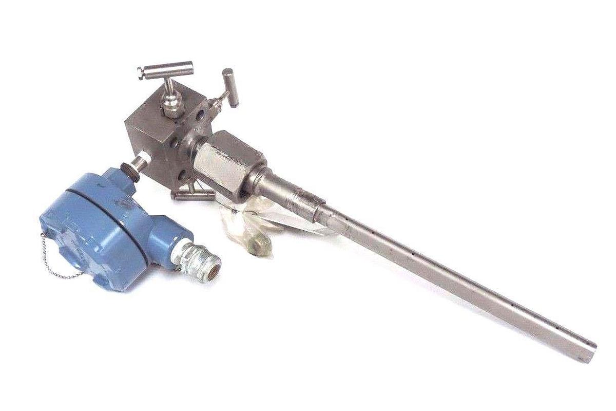 Used ROSEMOUNT MBR25S MASS PROBAR TRANSMITTER W/ MODEL 79 CONNECTION HEAD
