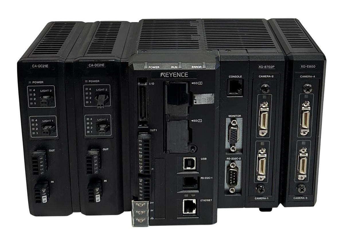 Used KEYENCE XG-8702P / CA-DC21E MULTI-CAMERA IMAGING SYSTEM XG-E800 EtherNet USNP