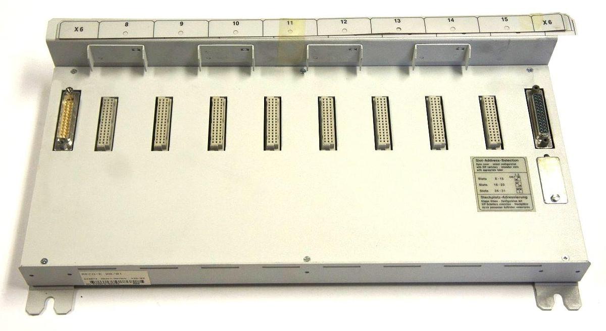 Used INDRAMAT RECO-E.00/01 8-SLOT EXPANSION RACK FOR I/O CARDS, RECOE0001
