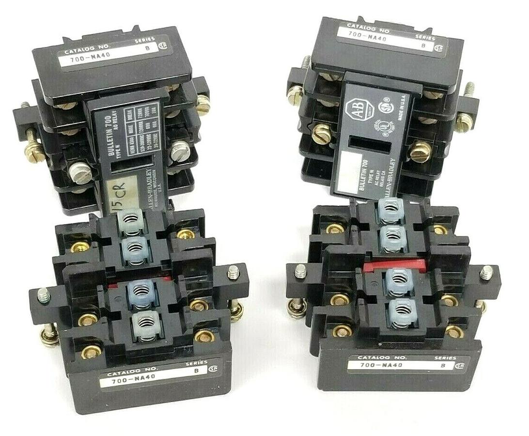 Used LOT OF 4 ALLEN BRADLEY 700-NA40 FRONT DECK CONTACT CARTRIDGES SER. B 700NA40