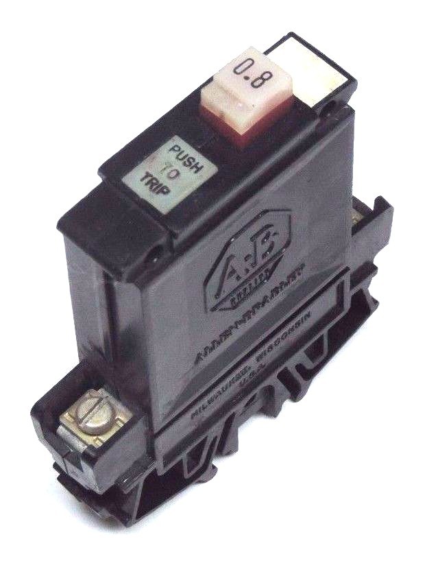 Used ALLEN BRADLEY 1492-G008 CIRCUIT BREAKER SER B, 250VAC, 8 AMP, 1492G008