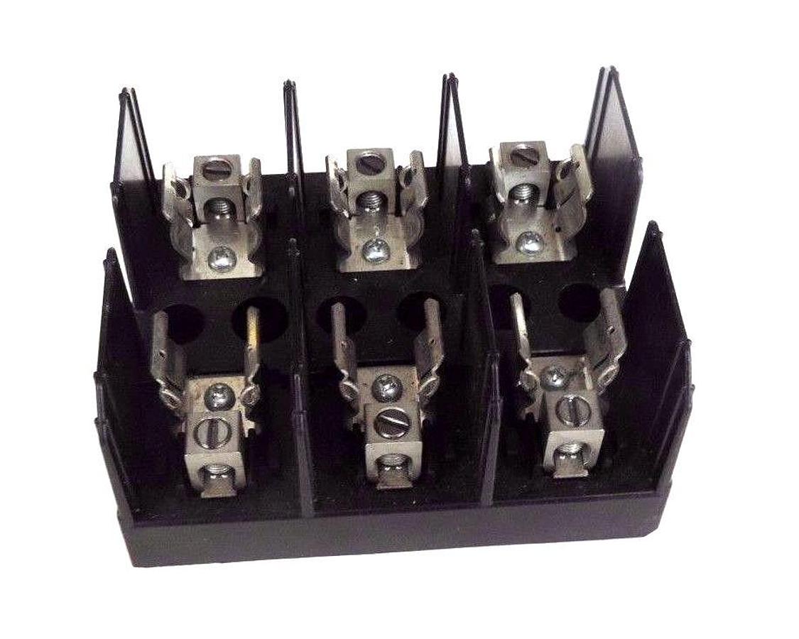 Used 3 COOPER BUSSMAN J60030-3CR, J60030-3C FUSE HOLDERS 600V, 30A, 60/75C, J60030C