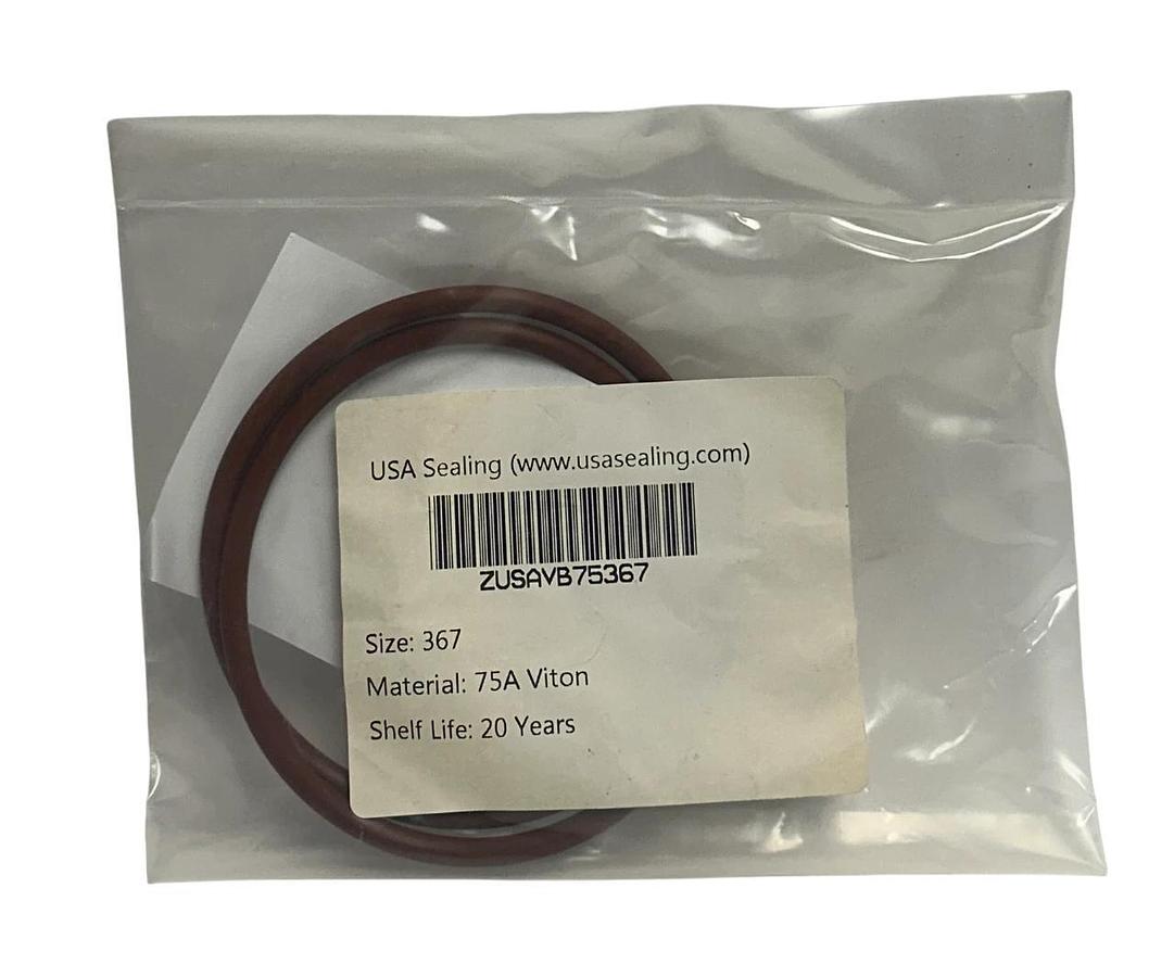 Used 4 USA SEALING ZUSAVB75367 VITON O-RINGS DUROMETER 75A SIZE 367 OEM BROWN NSFS