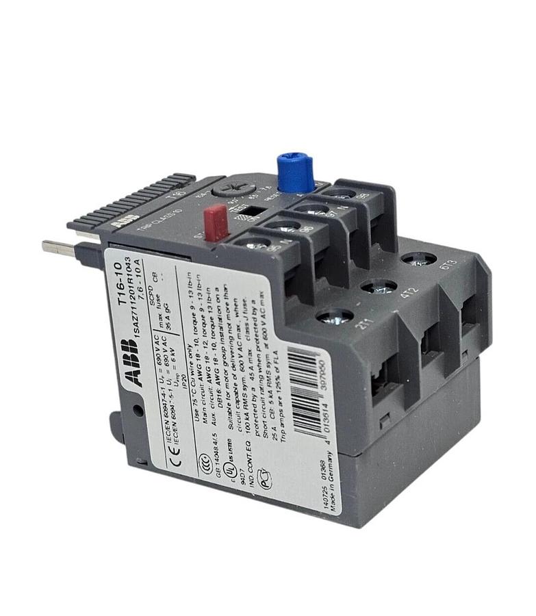 Used NIB ABB 1SAZ711201R1043 T16-10 THERMAL OVERLOAD (7.6 - 10.0 A)