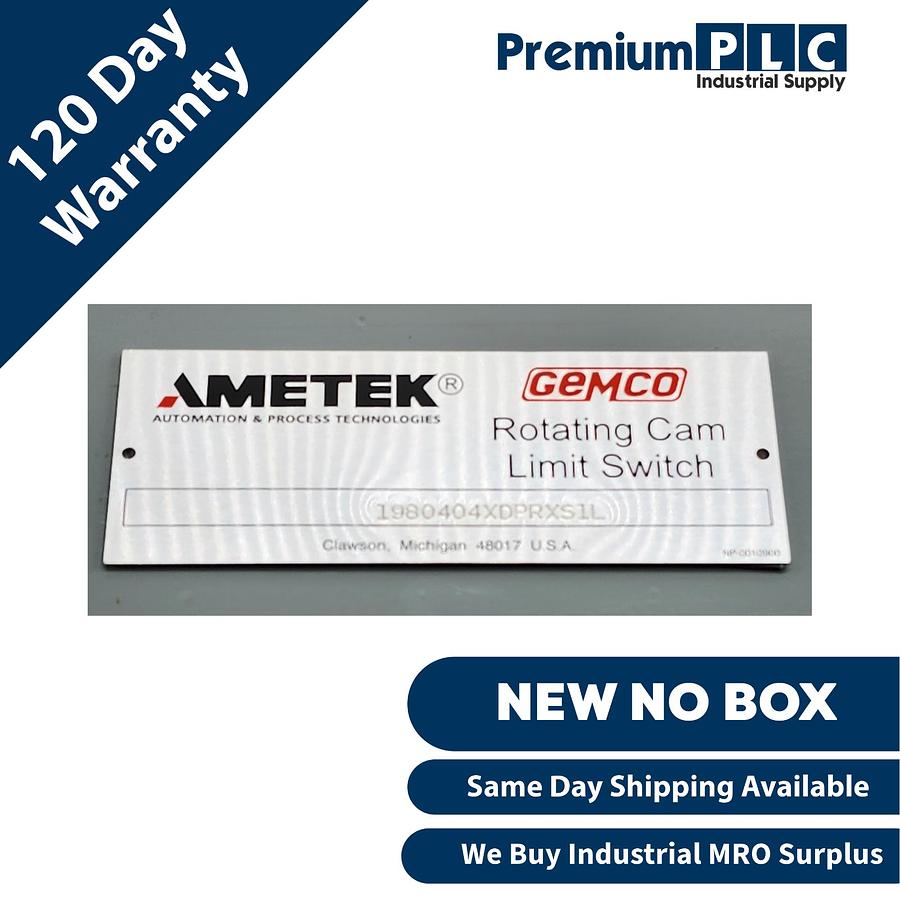 Used NEW AMETEK GEMCO 1980-404 / 1980404XDPRXS1L ROTATING CAM LIMIT SWITCH NEMA 4