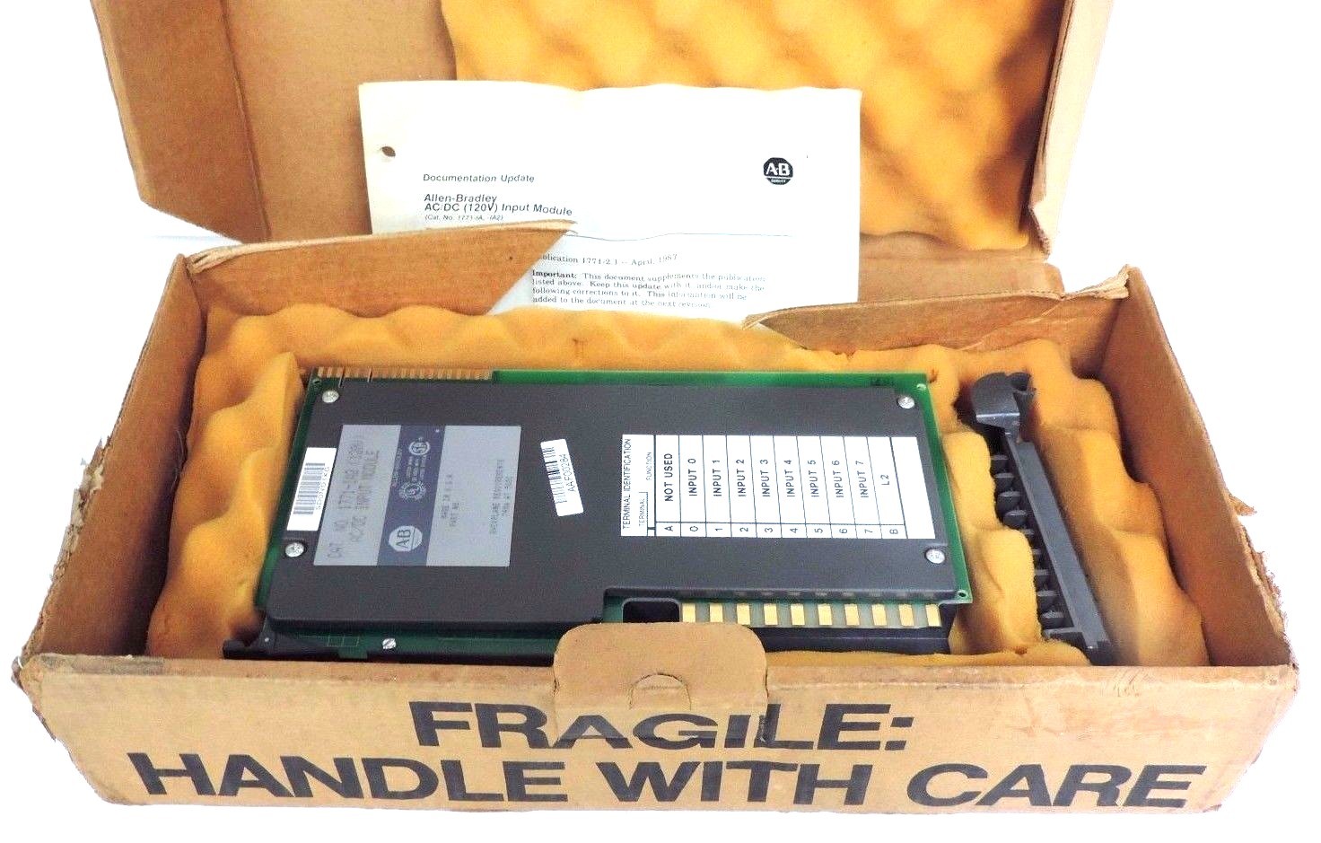 Used NIB ALLEN BRADLEY 1771-IA2 AC/DC INPUT MODULE 120V, 1771IA2