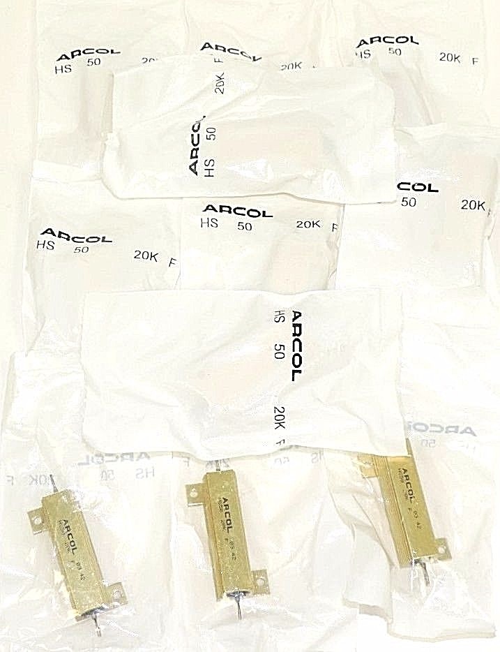 LOT OF 11 ARCOL HS50 20K F RESISTORS HS5020KF