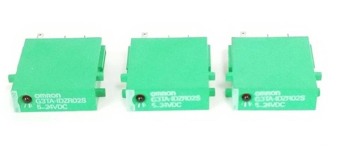 Used LOT OF 3 OMRON G3TA-IDZR02S PHOTOCOUPLER RELAYS 5/24VDC SSR INCLUDES INDICATORS