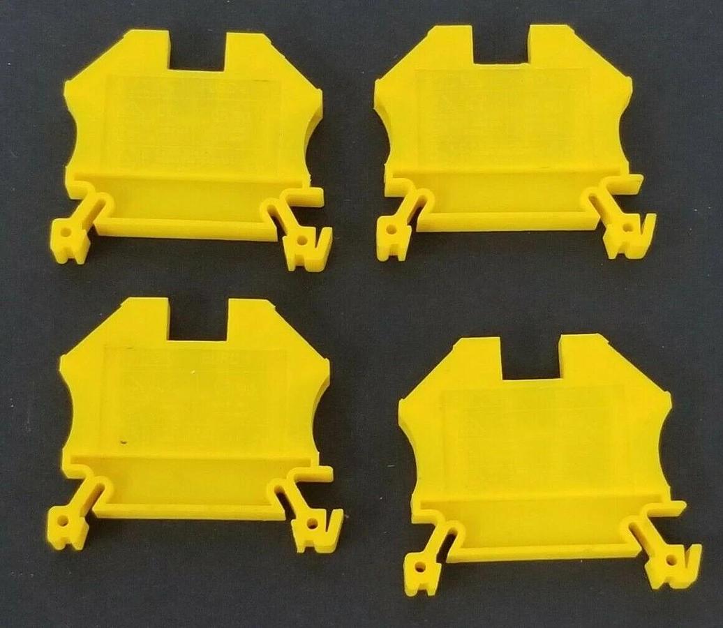 Used LOT OF 4 MORSETTITALIA EURO 4 YELLOW CONTACT BLOCKS