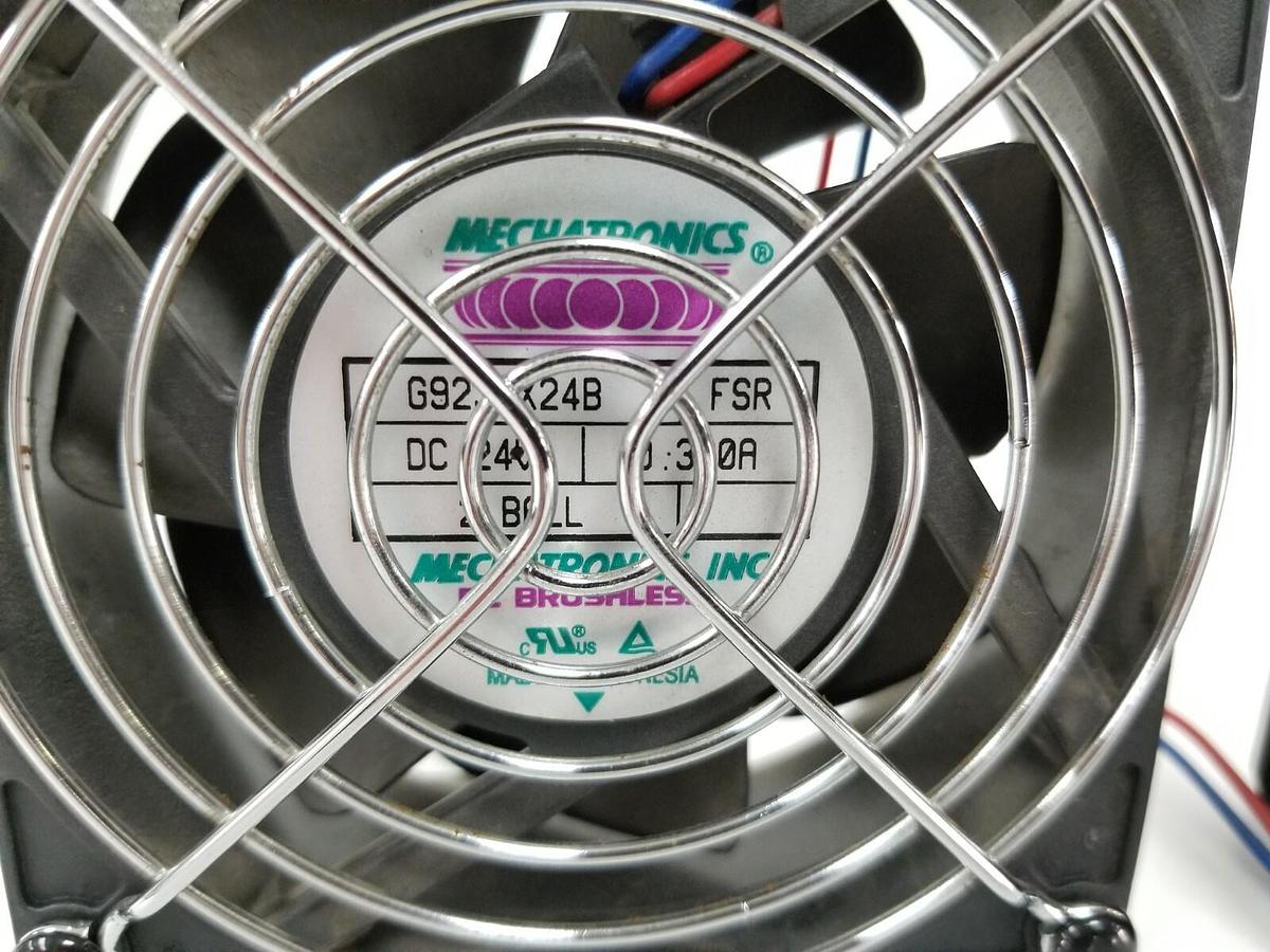 Used LOT OF 2 MECHATRONICS INC. G9232X24B-FSR BRUSHLESS DC FANS 24VDC G9232X24B