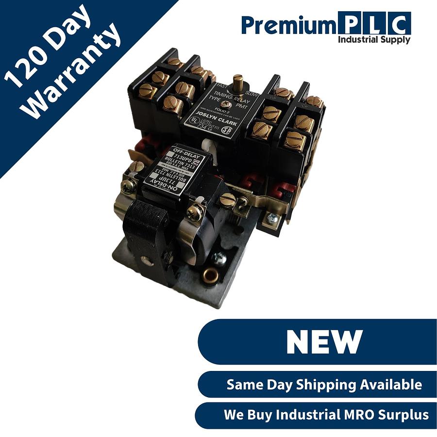 Used NEW JOSLYN CLARK 713UPDG-76 PMT PNEUMATIC TIMING RELAY 713UPDG76 COIL 120V