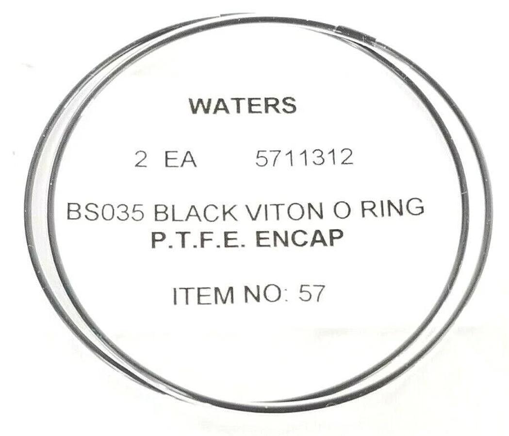 Used LOT OF 2 NEW WATERS 5711312 BS035 BLACK VITON O-RINGS