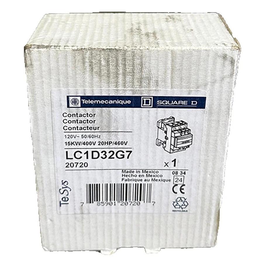 NEW TELEMECANIQUE SQUARE-D LC1D32G7 CONTACTOR 120V 50/60Hz 15kW/400V 20HP/460V