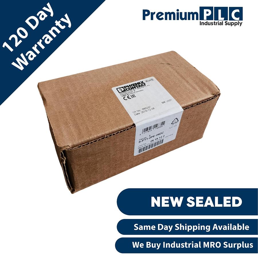 Used NEW SEALED PHOENIX CONTACT S-PT1-2PE-24DC / 2818122 SURGE PROTECTOR DEVICE