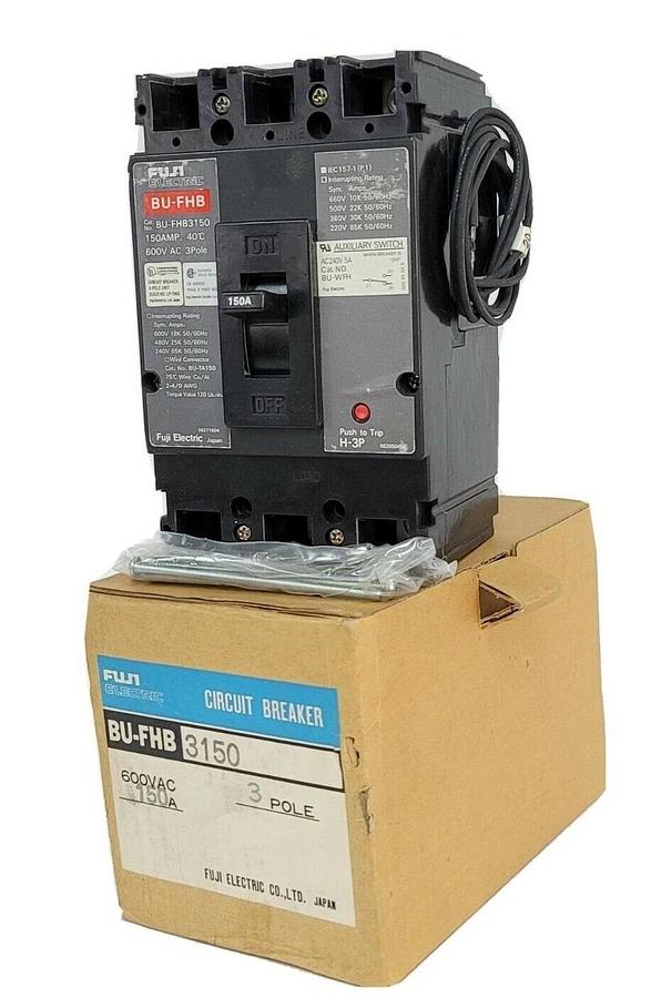 Used NIB FUJI ELECTRIC BU-FHB3150 CIRCUIT BREAKER BUFHB3150 600VAC 150A 3P