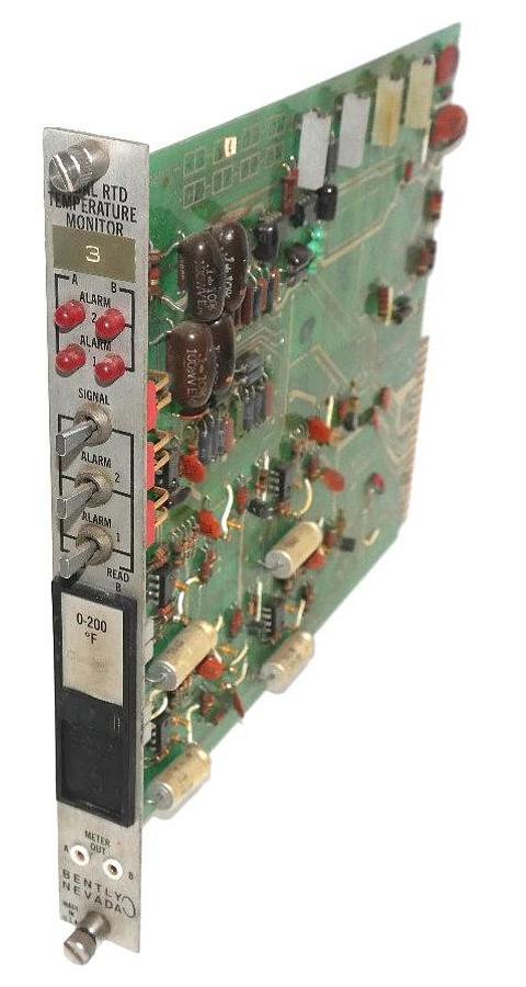 Used BENTLY NEVADA 90201-02E DUAL RTD TEMPERATURE MONITOR 90202-01