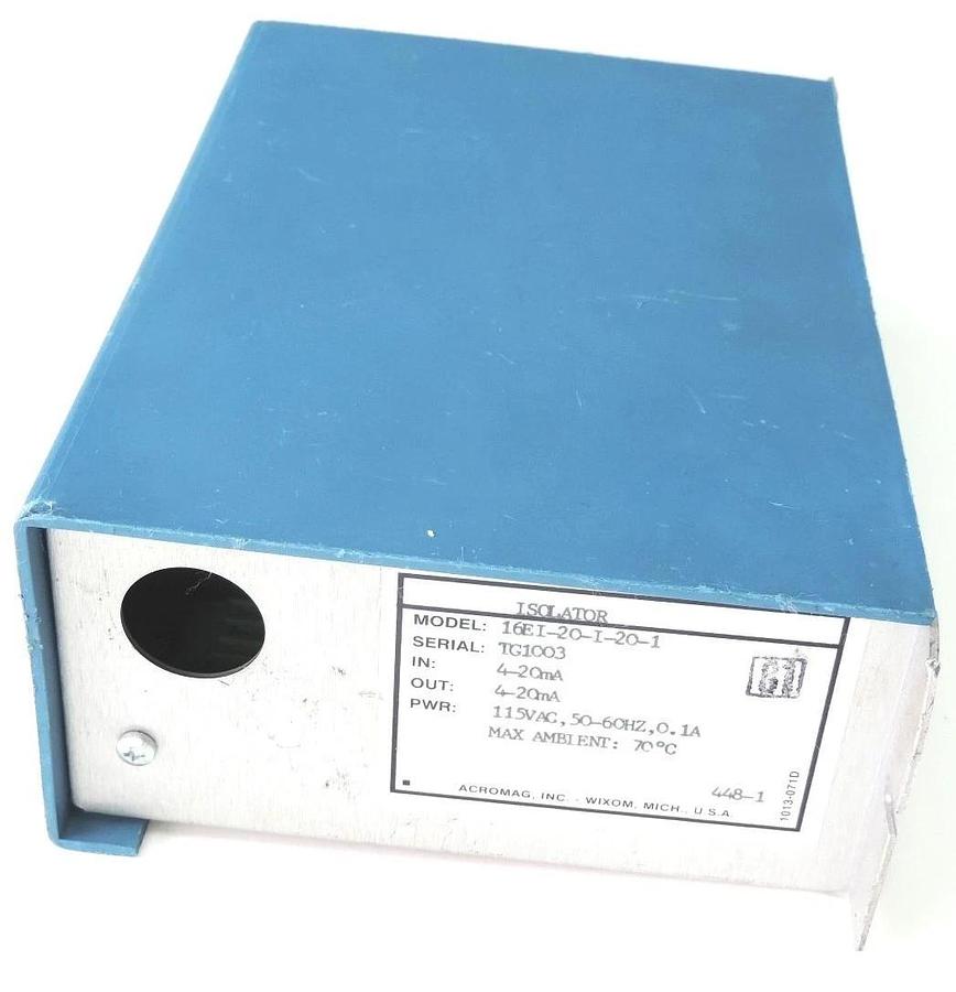 Used ACROMAG 16EI-20-I2-01 ISOLATOR 16EI20I201, 115VAC, 50-60HZ, 0.1A