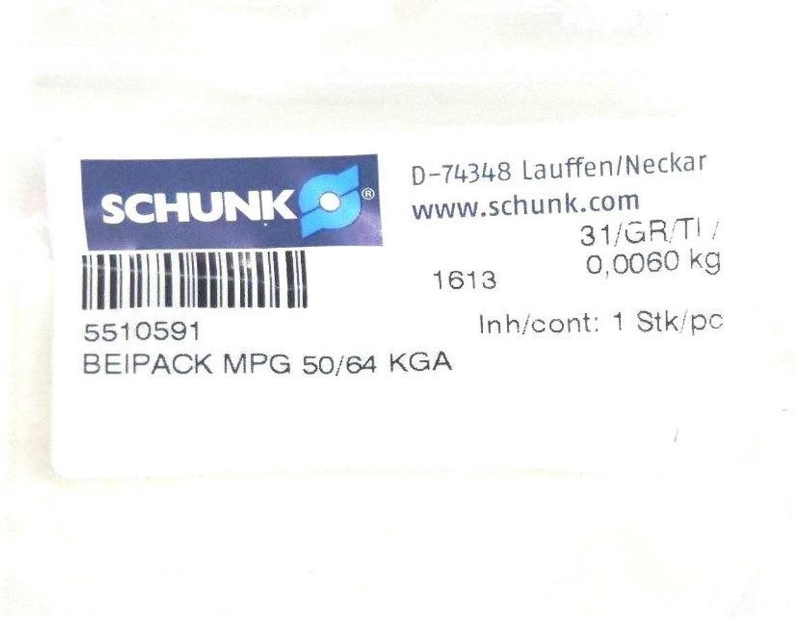 Used NIB SCHUNK 5510591 BEIPACK MPG 50/64 KGA, 3613