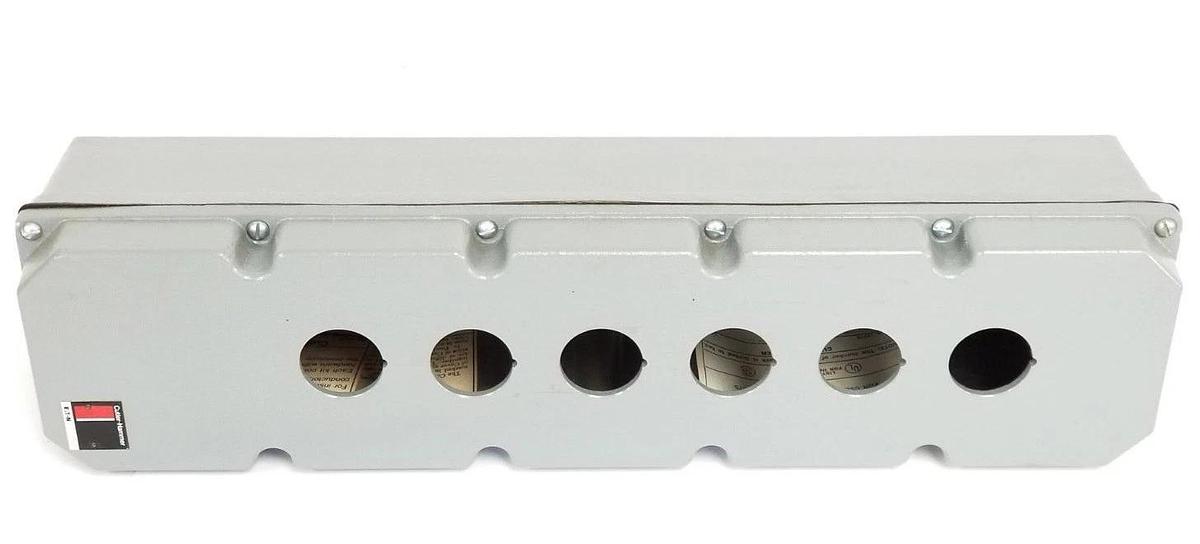 Used NIB EATON CUTLER HAMMER 10250TN21 PUSHBUTTON ENCLOSURE SER. B1 6 ELEMENT