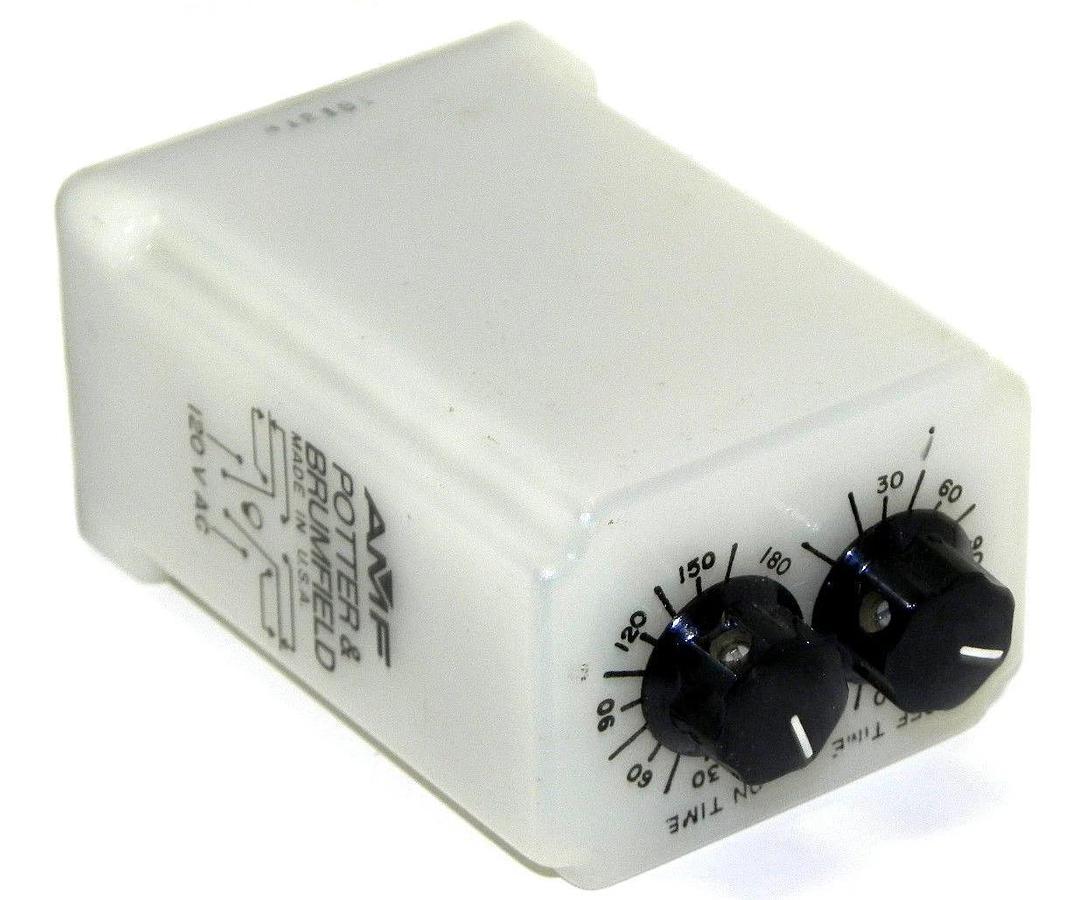 Used POTTER & BRUMFIELD CRB-48-70180 TIME DELAY RELAY 1.8 TO 180 SEC. 120VAC