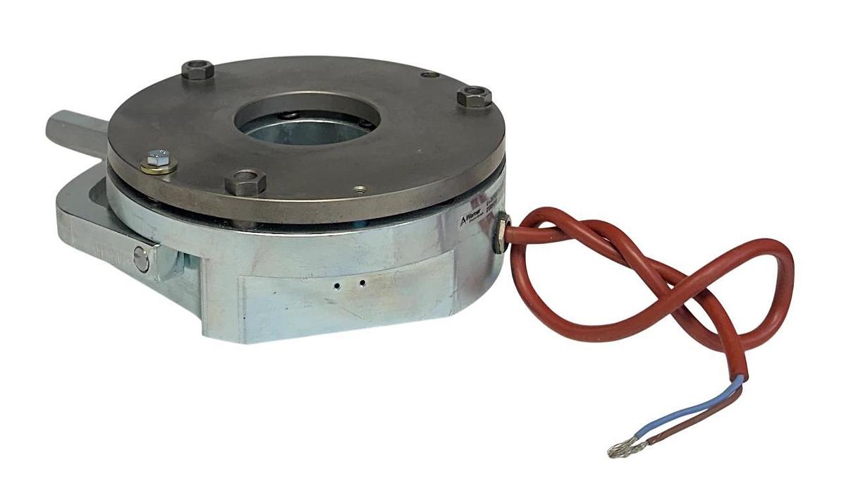 Used WARNER ELECTRIC 212094248 / 593130-1 ELECTROMAGNETIC BRAKE U=207VDC P=61.8W USNP