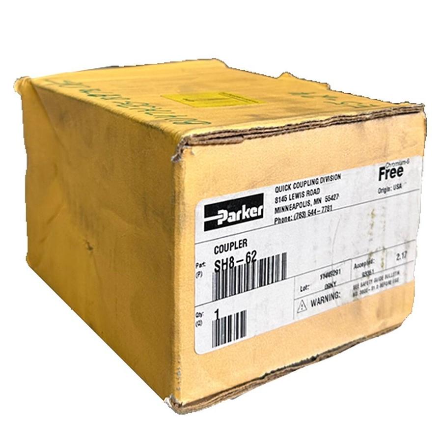Used NEW PARKER SH8-62 / SH862 HYDRAULIC HOSE COUPLER SERIES 60 50GPM
