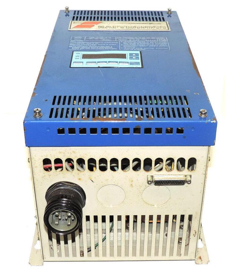 Used SAFETRONICS CIMR-H2.2G2-E-10 DRIVE 460V MFR. CODE E480861, CIMRH22G2E10