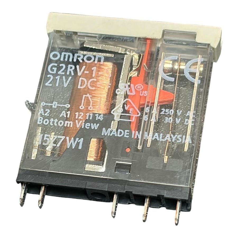 Used New Omron G2RV-1-S 21VDC Slim Plug-In Relay 6A 250VAC Lot of 5