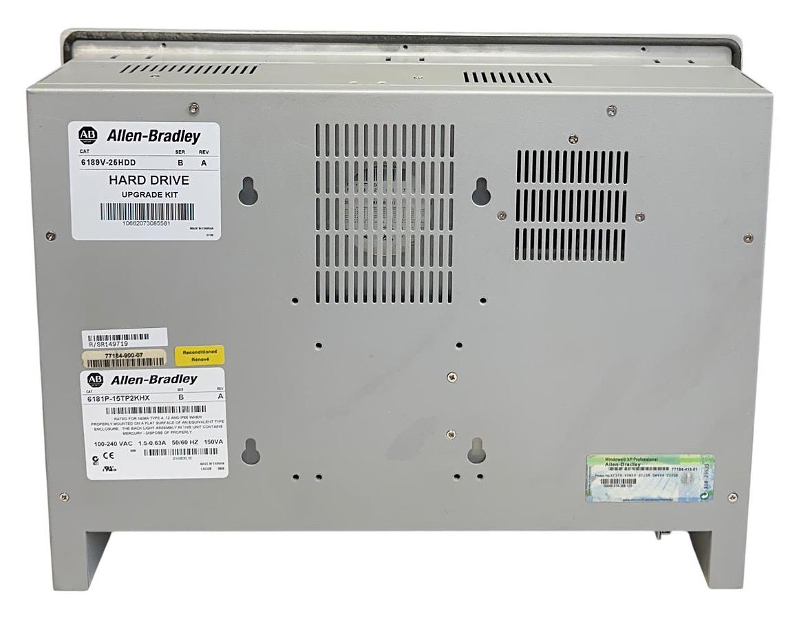 Used For Parts ALLEN BRADLEY 6181P-15TP2KHX /B VersaView 1500P PANEL 100-240VAC 150VA