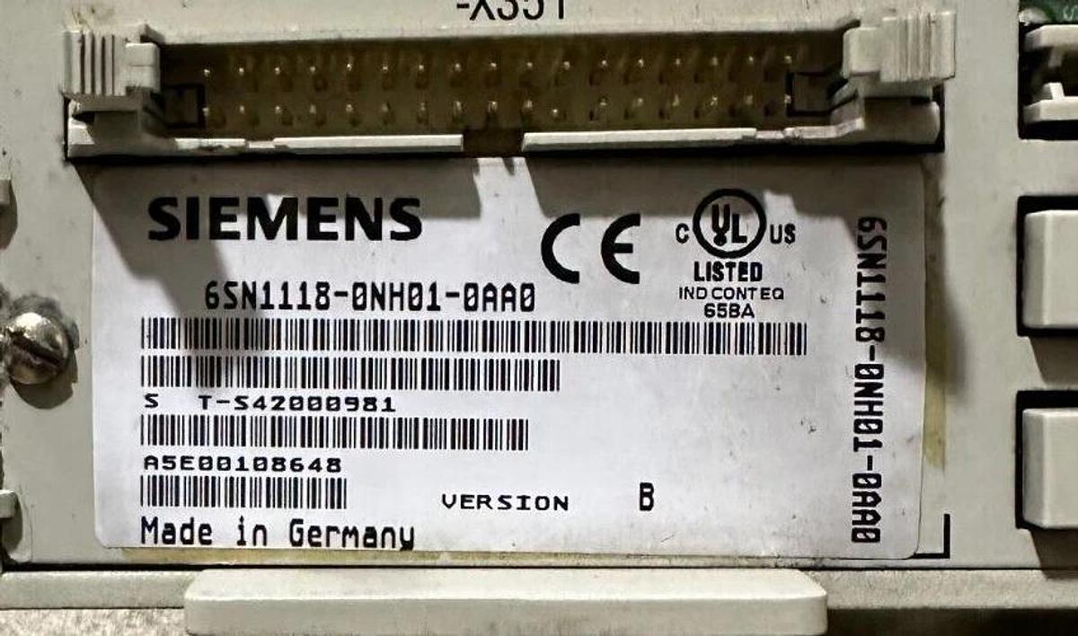 Used SIEMENS 6SN1118-0NH01-0AA0 / 6SN11180NH010AA0 VER. B SIMODRIVE 611 2-AXIS MODULE
