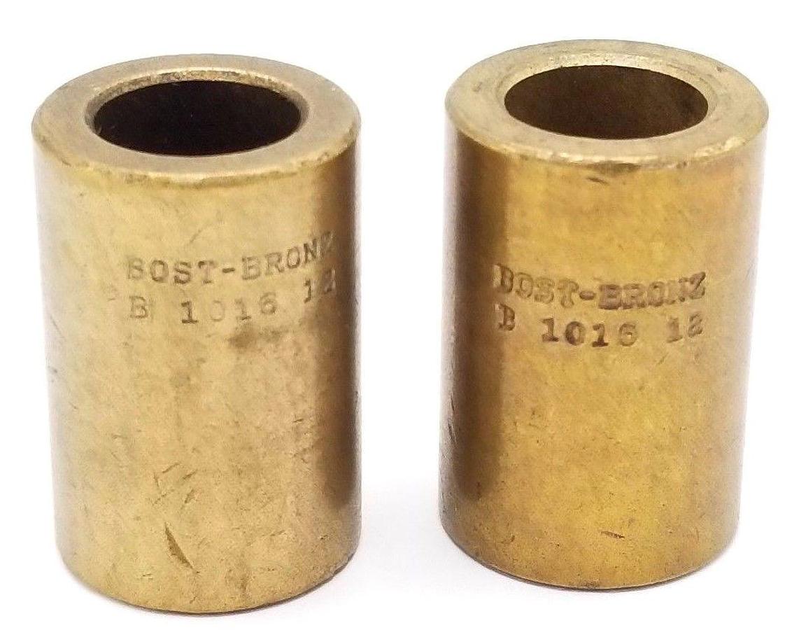 Used LOT OF 2 BOST-BRONZ B 1016 12 OIL IMPREGNATED SINTERED BRONZE BEARINGS B1016-12