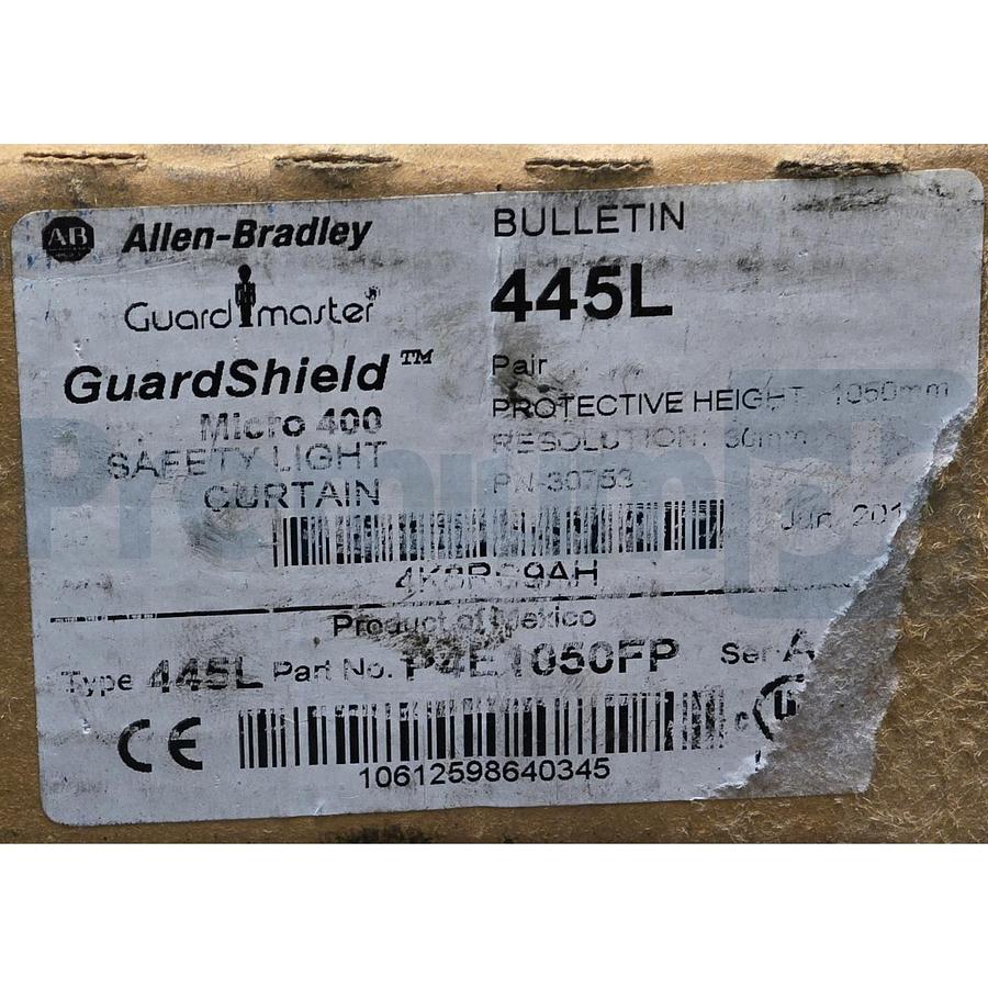 Used Allen-Bradley 445L-P4E1050FP /A GuardShield Micro 400 Light Curtain Pair NSMP
