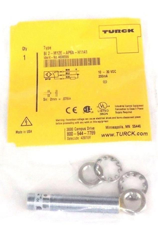 Used NEW TURCK BI2-M12E-AP6X-H1141 SENSOR BI2M12EAP6XH1141, INDENT-NO. 4606599