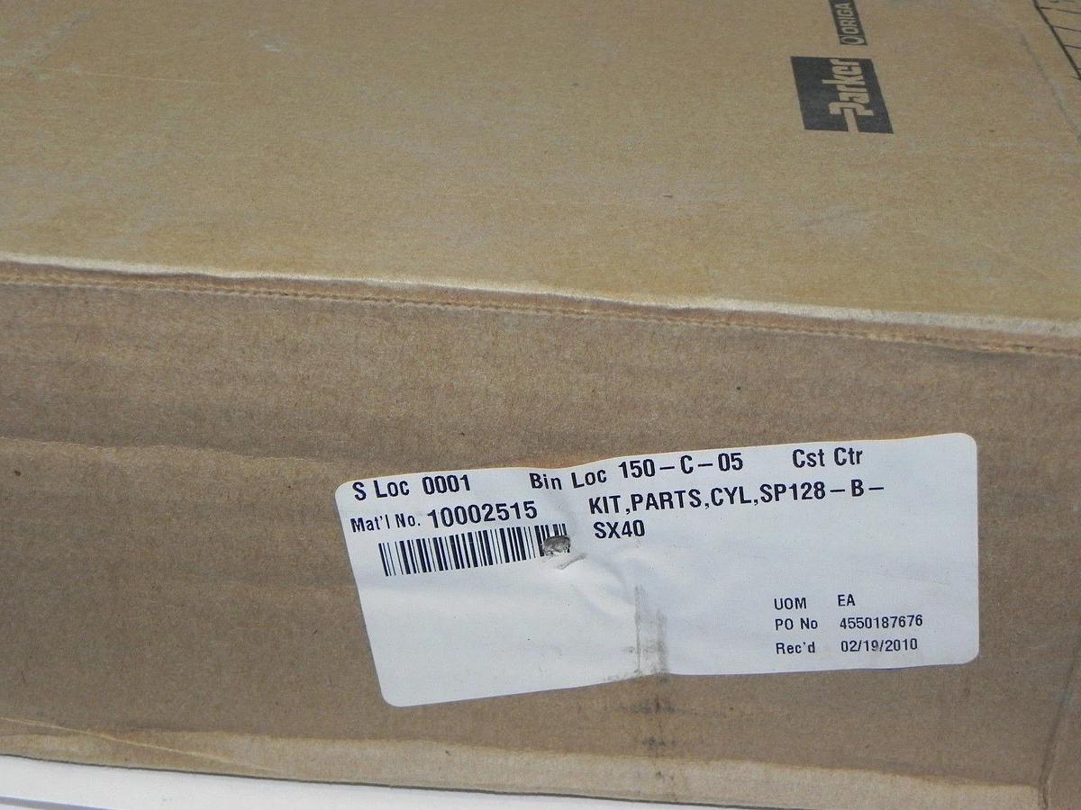 Used NIB PARKER KIT, PARTS, CYL, SP128-B-SX40 MAT'L NO. 10002515 STROKE LENGTH 40''