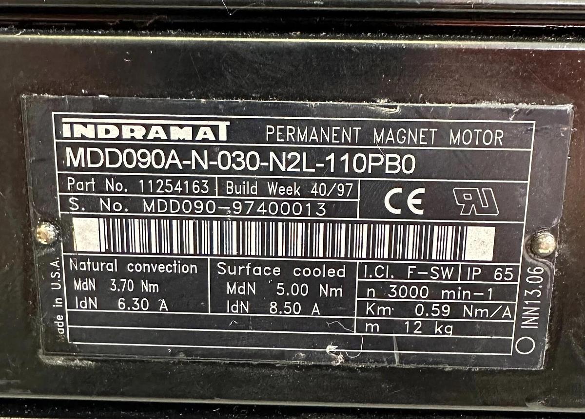 Refurbished REPAIRED BOSCH REXROTH MDD090A-N-030-N2L-110PB0 SERVO MOTOR 3.7Nm R911254163