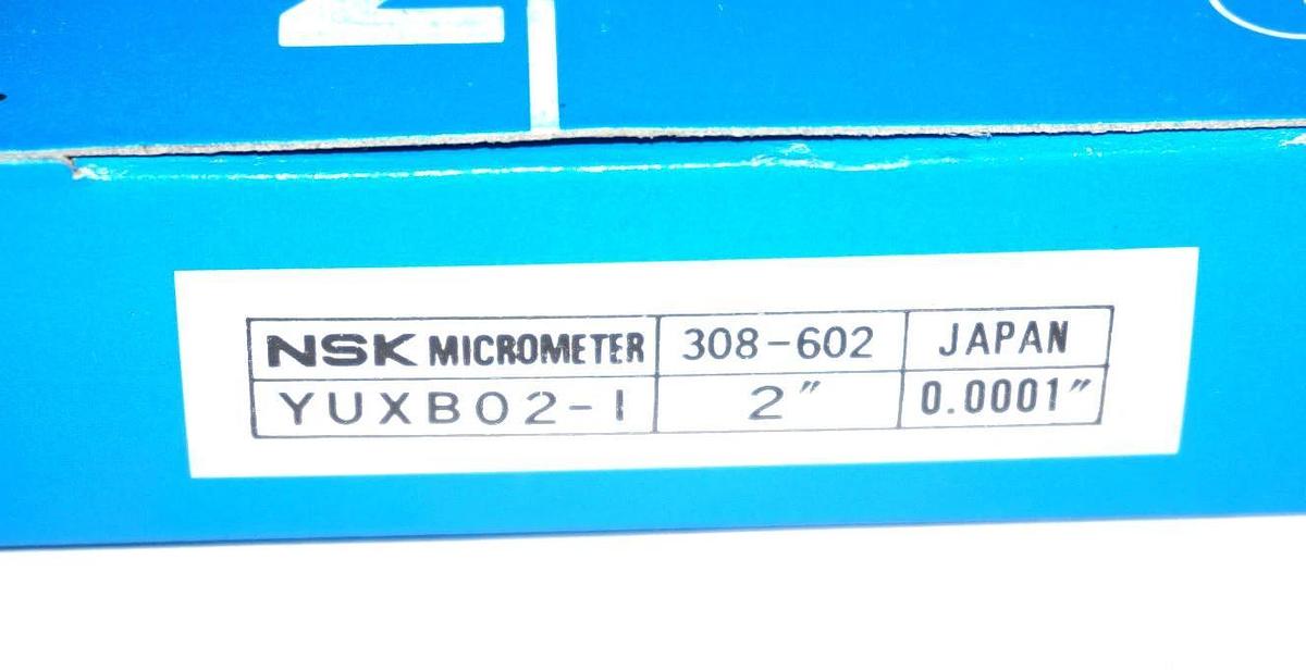 Used NIB NSK YUXB02-1 MICROMETER 1-2'', 0.0001 YUXB021