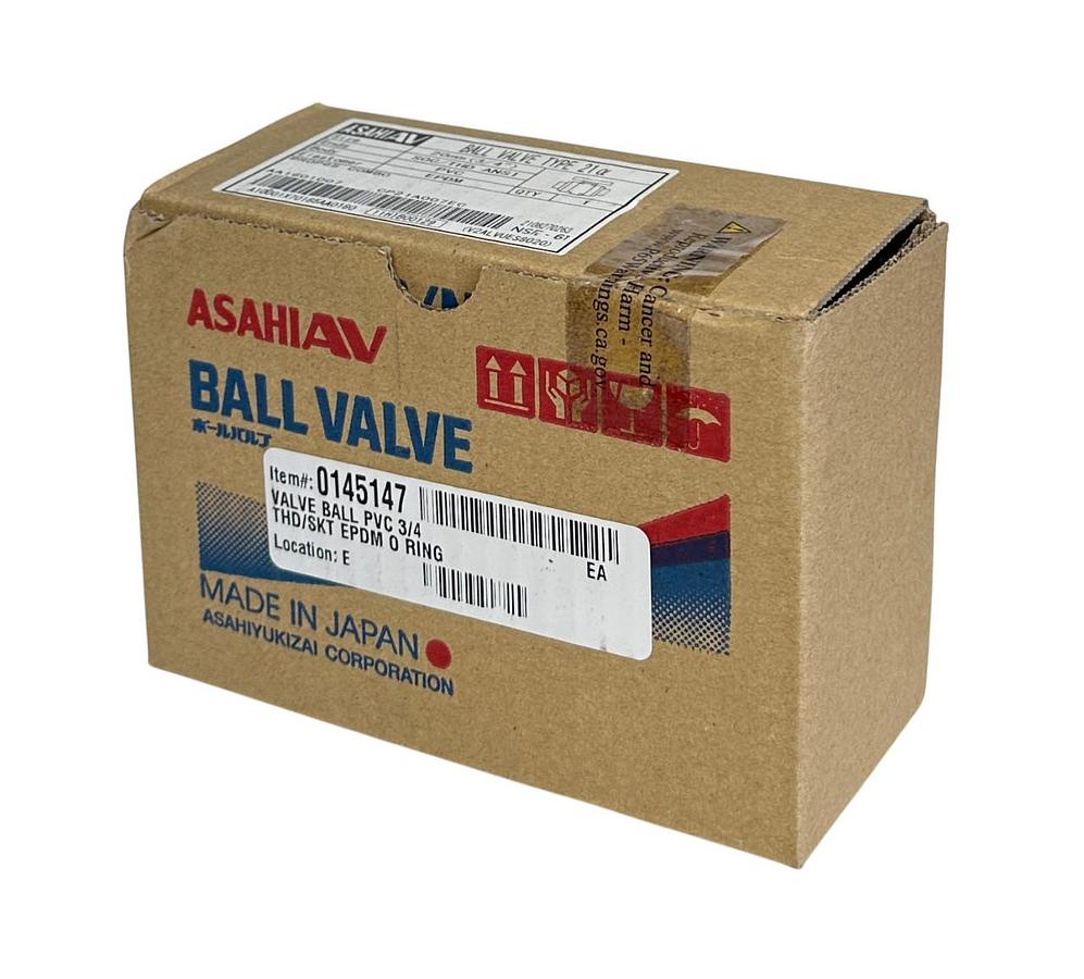 Used ASAHI AV PROP65 COMBO BALL VALVE TYPE 21 20mm 3/4'' SOC/THD PVC EPDM NSFS