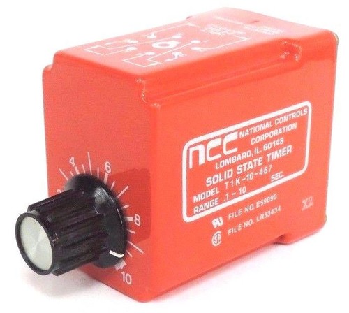 Used NCC T1K-10-467 SOLID STATE TIMER T1K10467 RANGE: .1-10