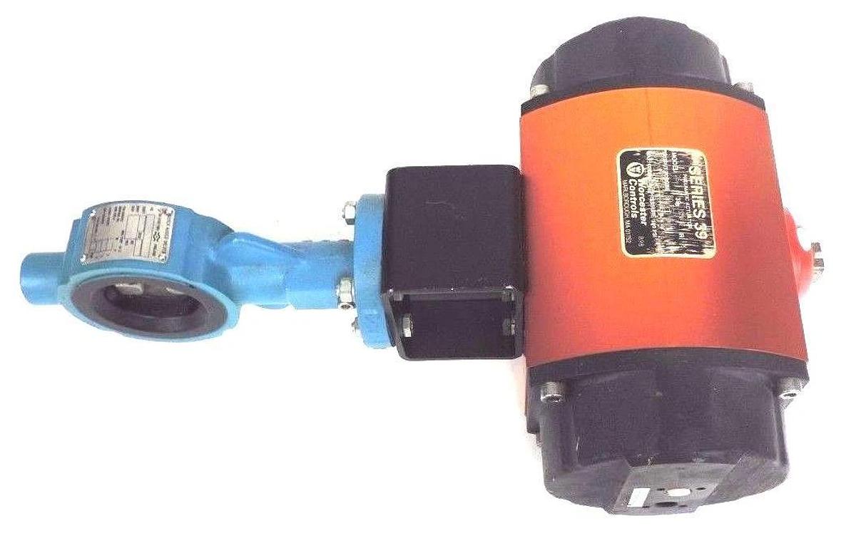Used WORCESTER MODEL 25 PNEUMATIC ACTUATOR SER. 39 W/ SERCK AUDCO 50IBN2RSA VALVE