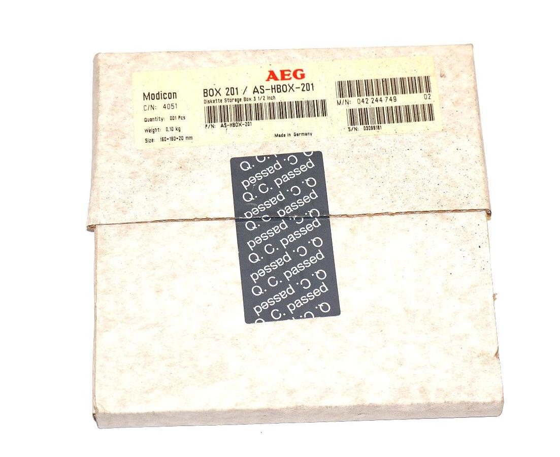 LOT OF 4 NIB MODICON AS-HBOX-201 3 1/2 " DISKETTE STORAGE BOXES, ASHBOX201