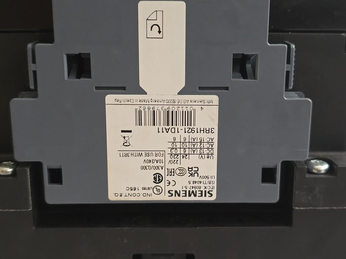 Used Siemens 3RT1056-6AF36 SIRIUS Contactor 3-Pole 90kW 185A 110-127V AC/DC NSNP