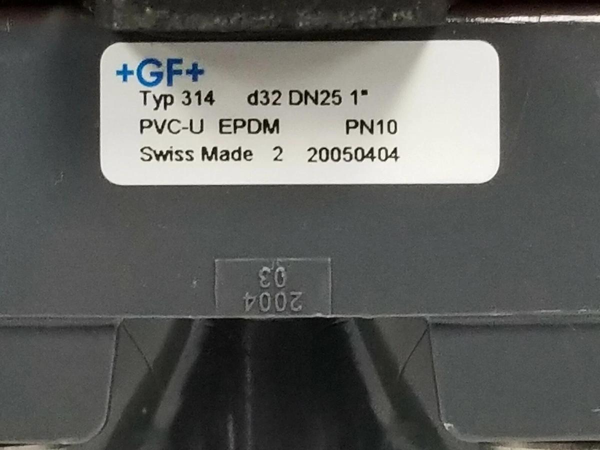 Used GEORG FISCHER TYP 314 d32 DN25 1" DIAPHRAGM VALVE PVC-U EPDM PN10 20050404