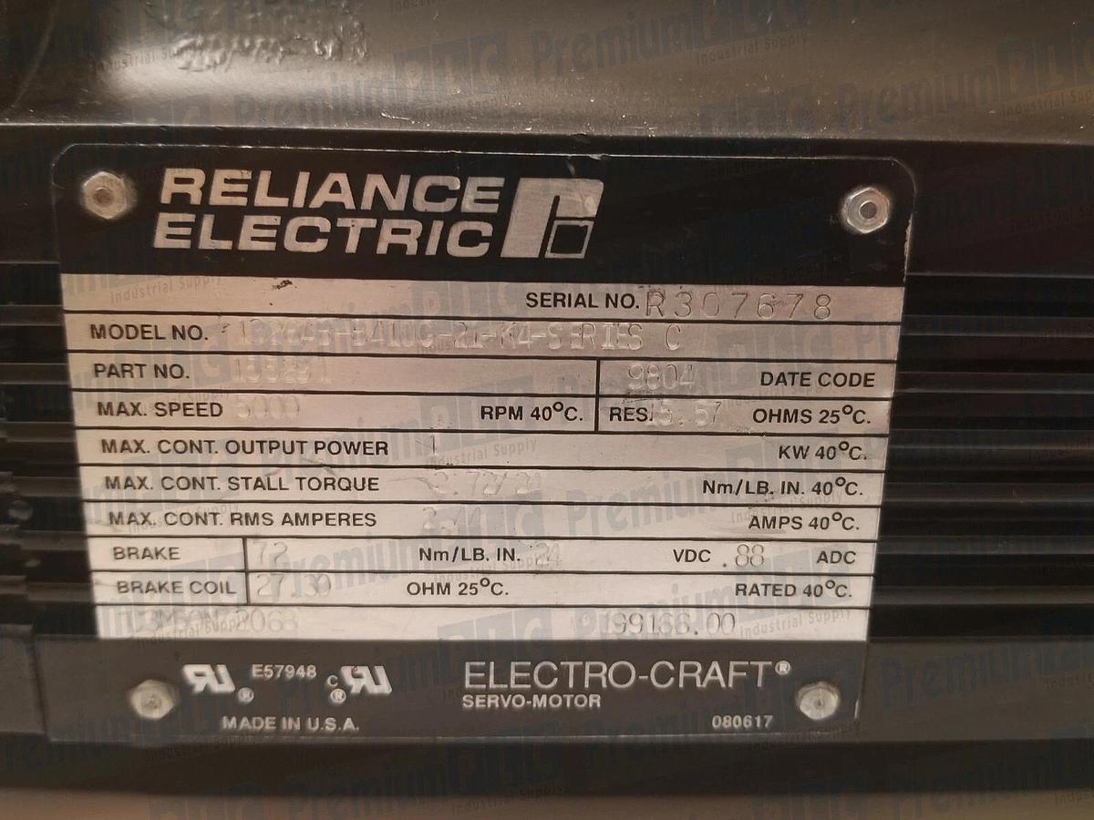 Used RELIANCE ELECTRIC ALLEN BRADLEY 1326AB-B410G-21-K4 SERVO MOTOR SER. C 155291