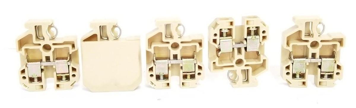 Used LOT OF 5 WEIDMULLER SAK-10, 800V TERMINAL BLOCKS SAK10