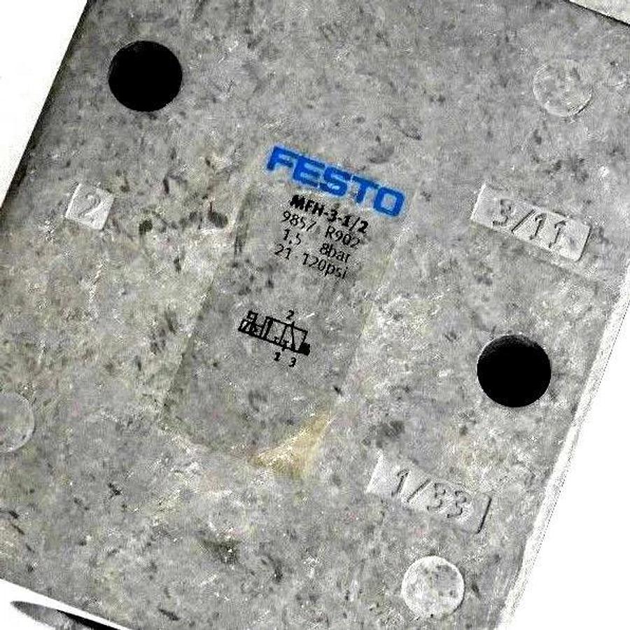 NIB FESTO MFH-3-1/2 SOLENOID VALVE 1,5 8BAR, 21-120PSI, MFH31/2