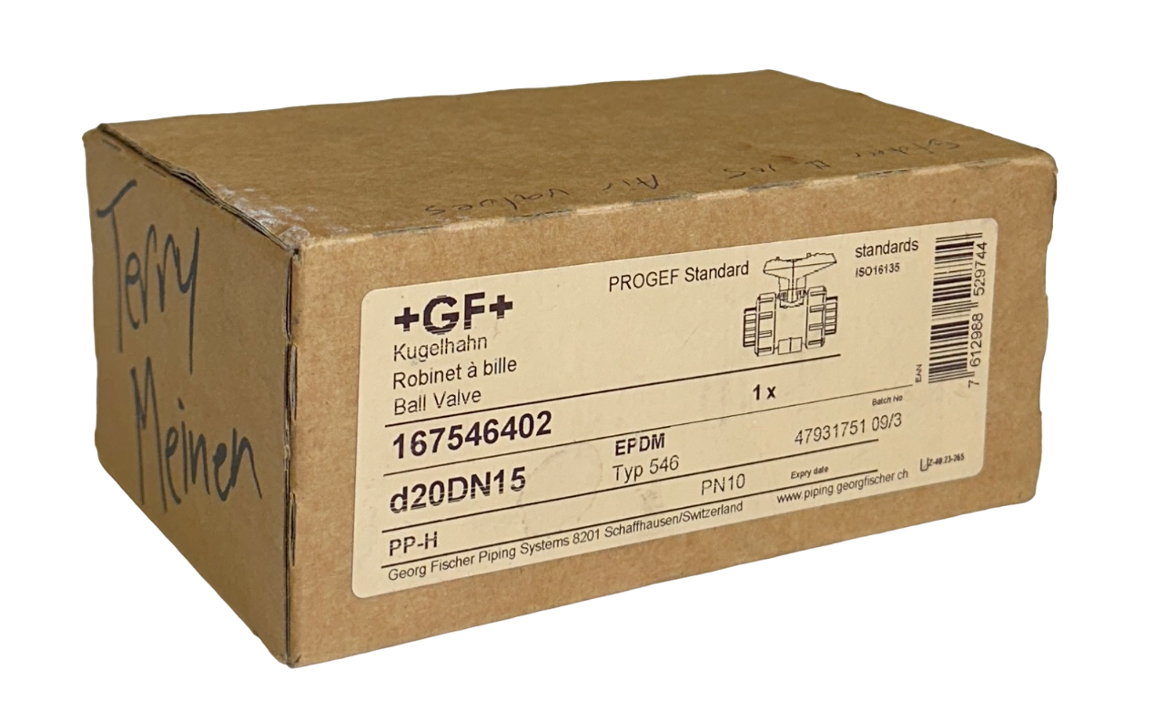 Used +GF+ GEORG FISCHER 167.546.402 / 167546402 MANUAL BALL VALVE 1/2'' TYPE 546 NSMP