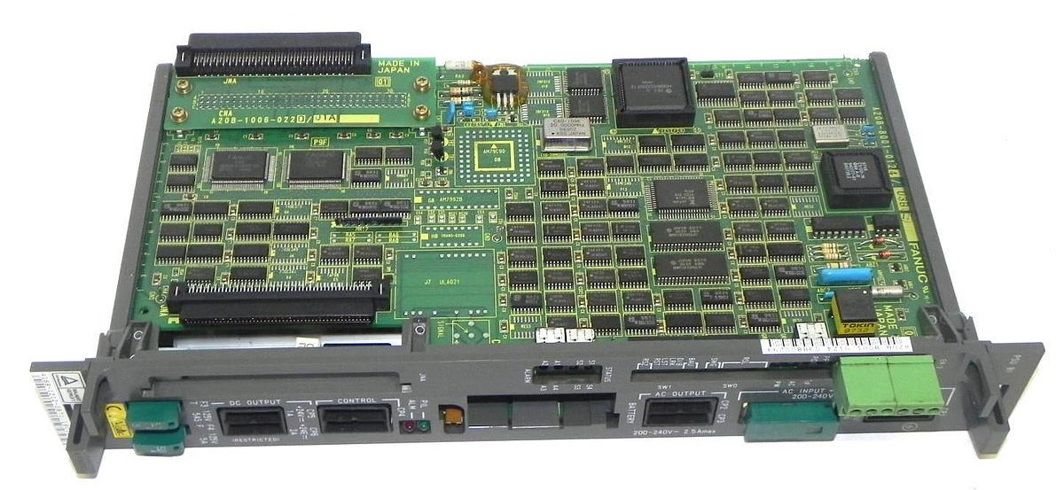 Used FANUC A16B-1212-0871/18C POWER SUPPLY BOARD W/ A20B-8001-0124/03B BOARD