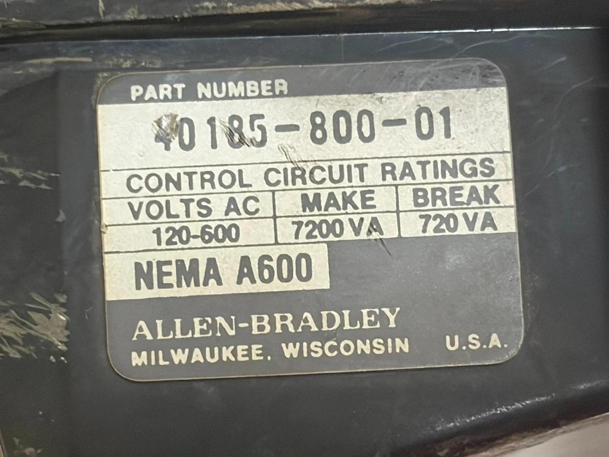 Used Allen-Bradley 505-C0D NEMA Size 2 Reversing Starter 45A 120V Coils