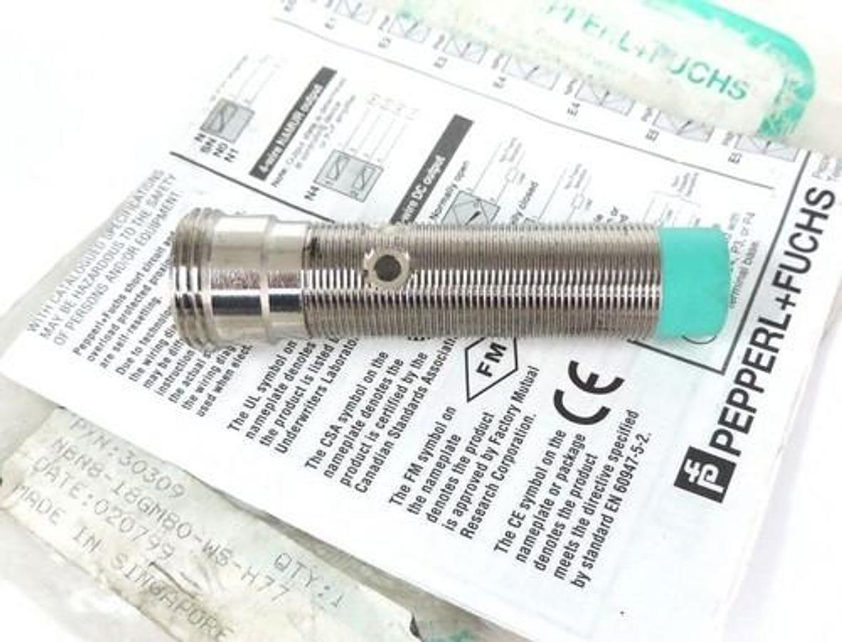 Used NEW PEPPERL FUCHS NBN8-18GM80-WS-H77 PROXIMITY SENSOR P/N: 30309S