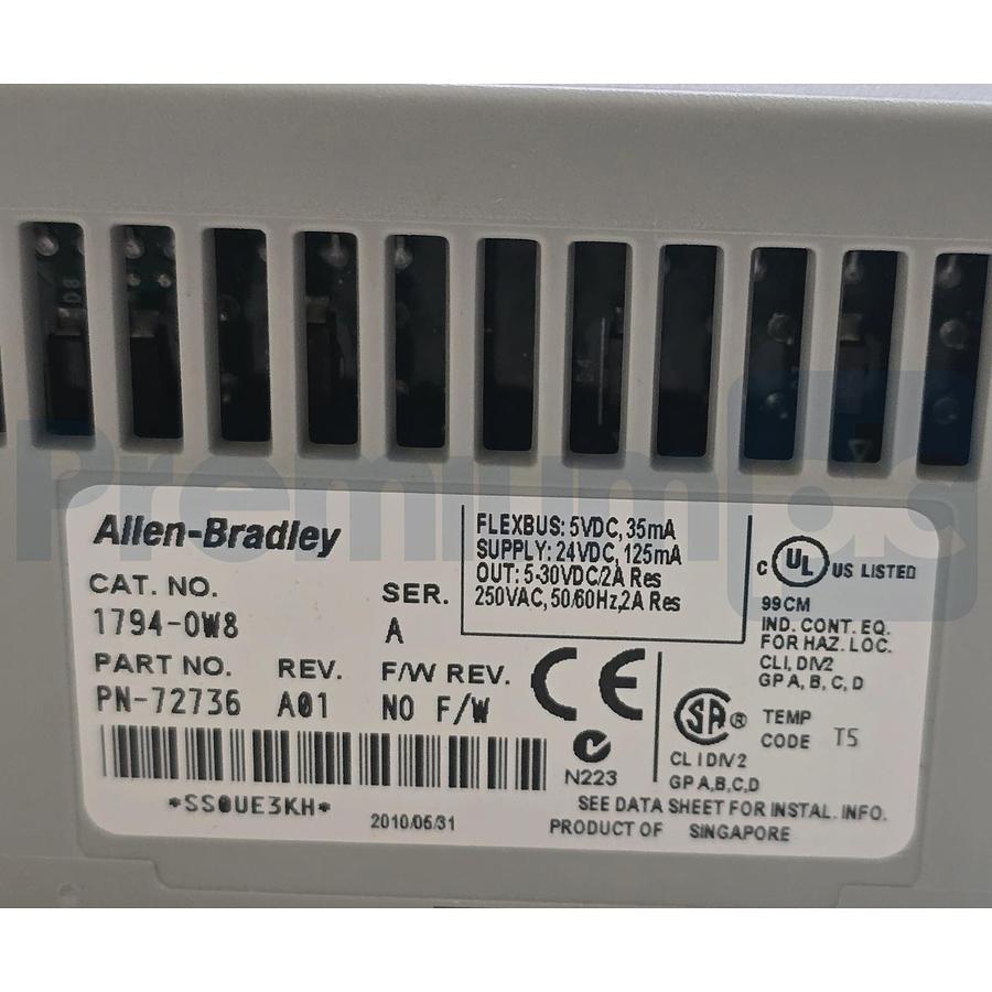 Used Allen-Bradley 1794-OW8 /A FLEX I/O 8-Point Relay Output Module 1794OW8 NSMP